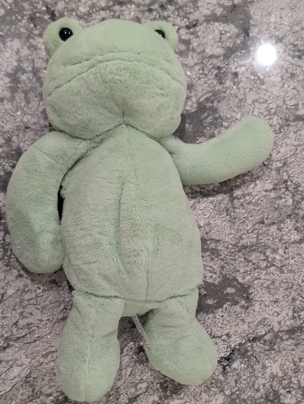 Frog Snuggable Hottie Heatable Animal Toy with Microwavable Pouch